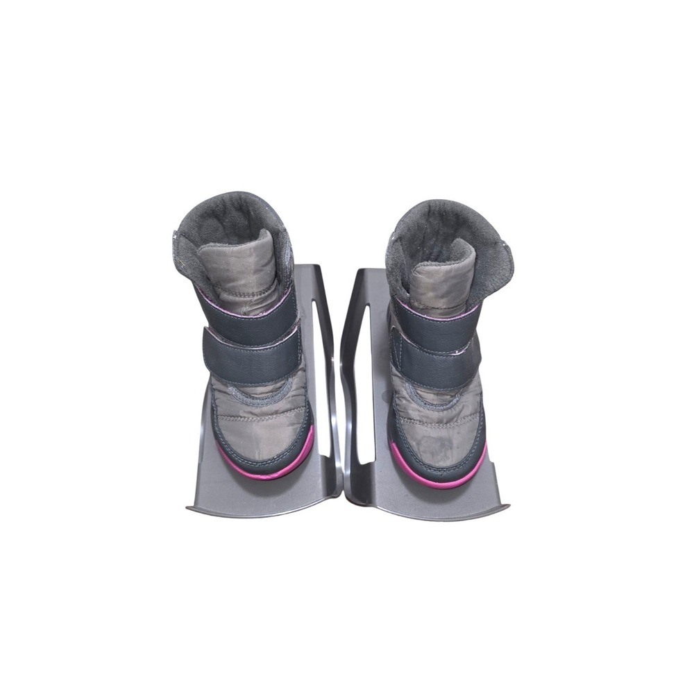 Sorel Girls Cerrelle Winter Boots Size 10 Gray & Pink Waterproof Insulated